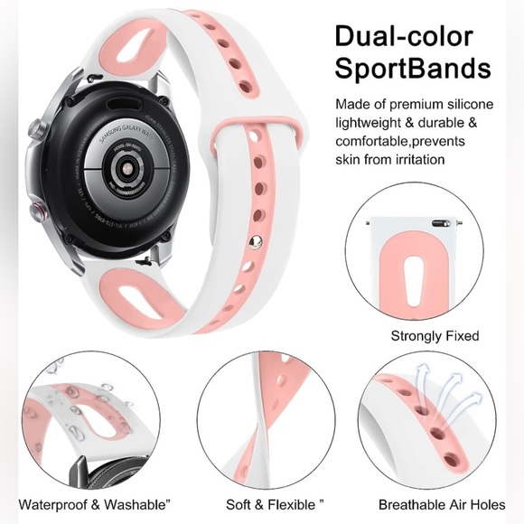 Meliya Bands for Samsung Galaxy Watch 3 45mm, Silicone Strap for Samsung Galaxy - Picture 2 of 10